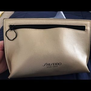 BRAND NEW Gold Shiseido Cosmetic Bag